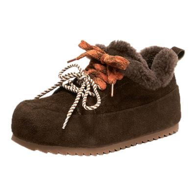 思加图复古毛毛鞋加绒保暖勃肯鞋
