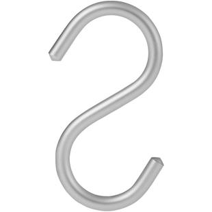 日本霜山铝合金S型挂钩厨具钩3个装多用途金属S钩浴室横杆挂钩