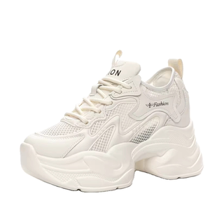 9cm内增高老爹鞋女厚底小个子女鞋2026新款夏天网面透气运动鞋子