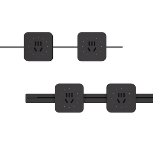 XPOWER线性轨道插座嵌入式隐形艾宝沃线型隐藏式排插超薄极窄电源