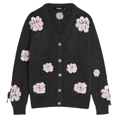 Desigual【博主同款】繁花似锦提花女士开衫外套针织衫