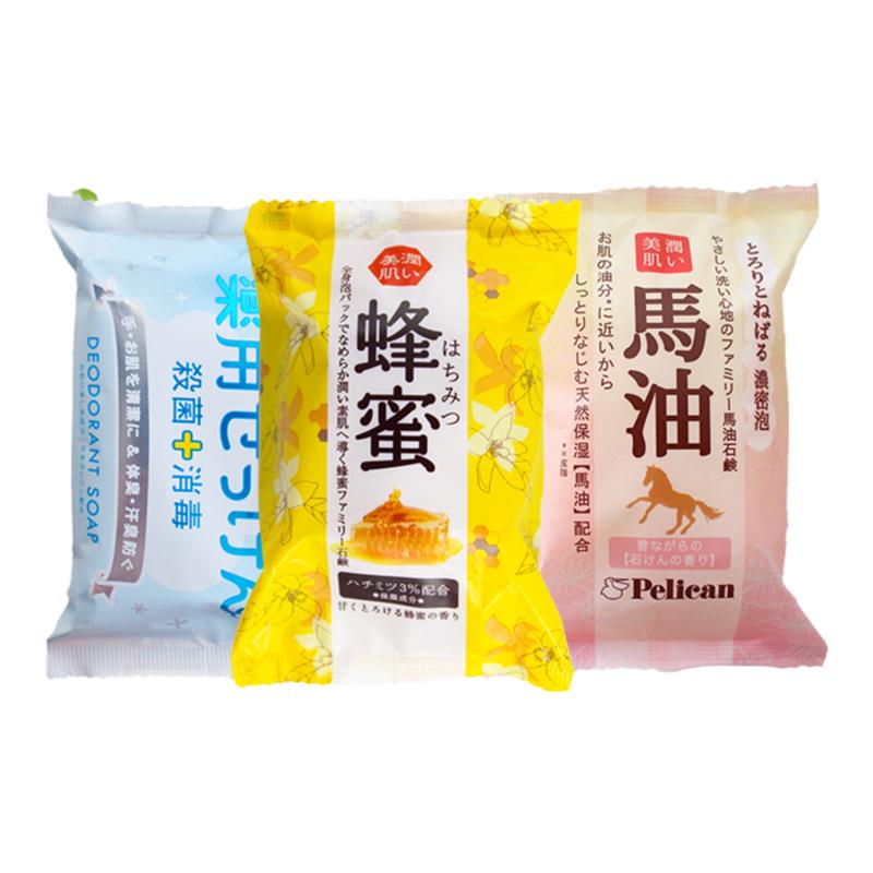 日本沛丽康天然保湿沐浴皂蜂蜜皂