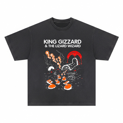 King Gizzard & the Lizard Wizard短袖T恤另类摇滚乐队情侣男女