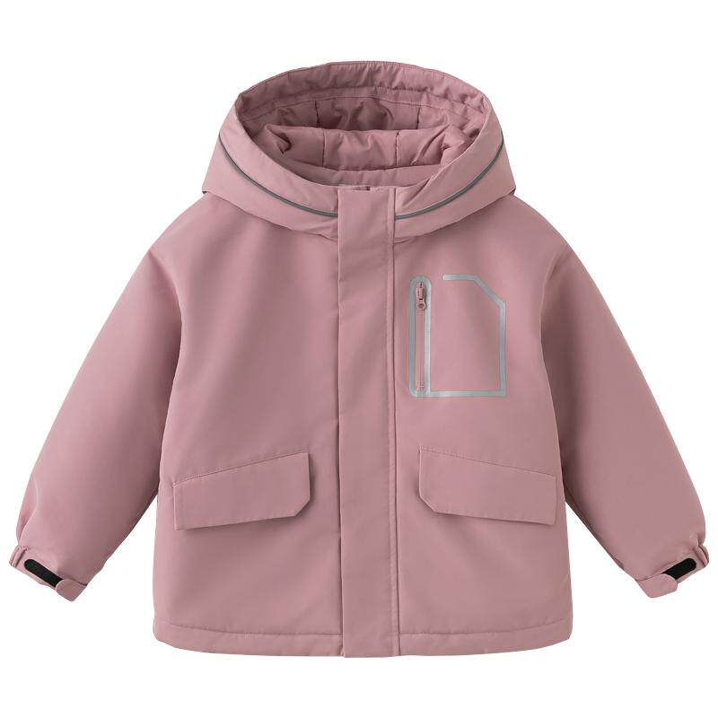 戴维贝拉女童棉服两件套冬装新款男童三防透湿棉衣中大童外套
