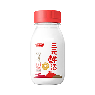 三元鲜活纯牛奶100%生牛乳200ml