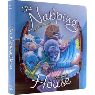 英文原版绘本 The Napping House board book 打瞌睡的房子 廖彩杏吴敏兰书单 幼儿童早教启蒙英语读物读本纸板书 亲子共读图书籍