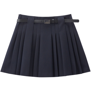 【商场同款】太平鸟含羊毛百褶半身裙A字短裙高级感新品A1GEG1237