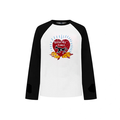 黑喵像素马年马上有爱插肩T恤