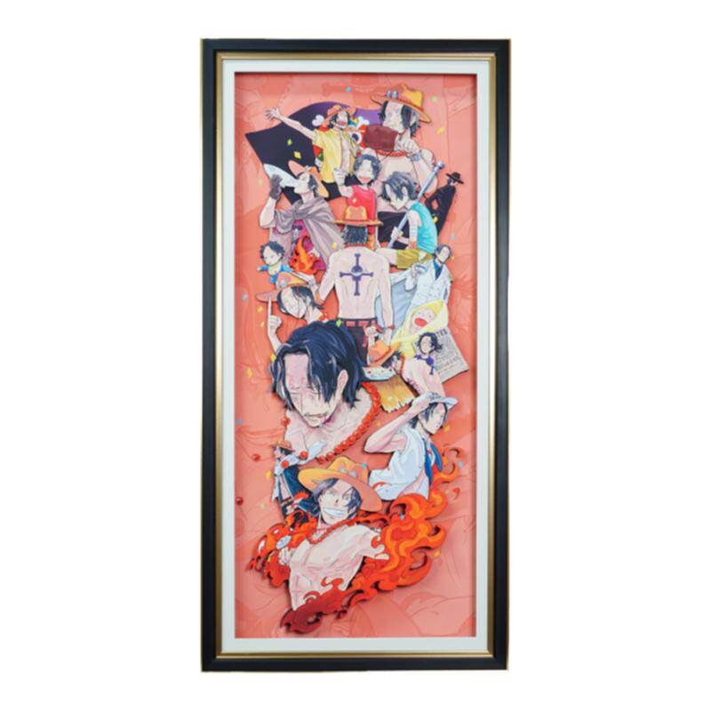 海贼王火拳艾斯立体画装饰画挂画