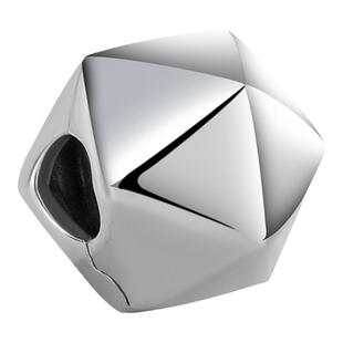 PANGQIA潘家手链银手镯女S925纯银白色棱形固定夹珠子DIY手工串珠