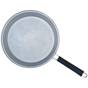 铝平底锅老式加厚纯手工家用无涂层单把铝煎锅烙饼锅铝鏊子铝锅