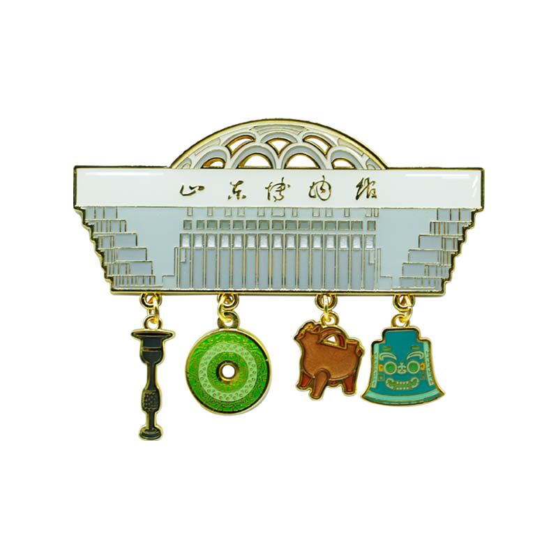 山东博物馆文创 建筑冰箱贴金属旅游创意节日马年新年礼物纪念品