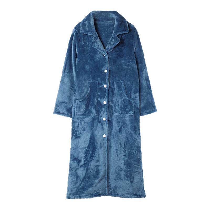 安蓓佳睡裙家居服珊瑚绒翻领冬季