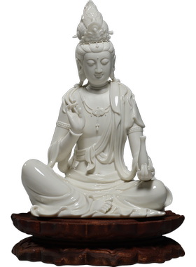 锵锵陶瓷9寸禅意自在观音像