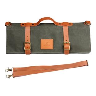 WESSLECO油蜡帆布厨师包折叠防刮厨具收纳包厨房刀具主厨工具包