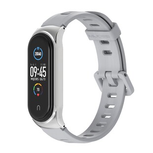 适用小米手环10/9/8/7表带6/5/4/3腕带NFC版卡扣金属表壳表链运动透气扁孔手表带编织手环带替换带创意男女