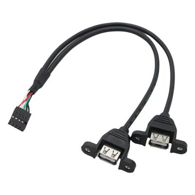 双口带螺丝孔两口扩展线usb线