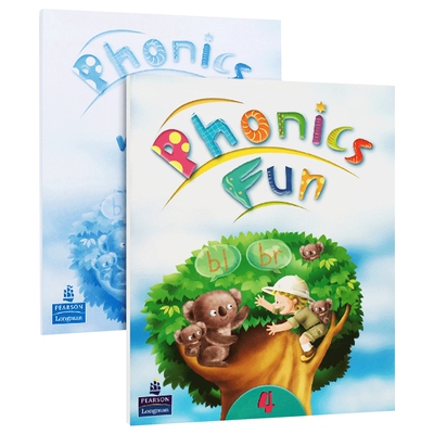 香港朗文少儿英语自然拼读4级别 学生用书含练习册 英文原版 Longman Phonics Fun 4 英文版进口原版英语书籍儿童全英语书