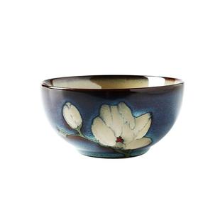 陶瓷碗家用单个复古彩色手绘中式饭碗创意个性精致釉下彩微波餐具