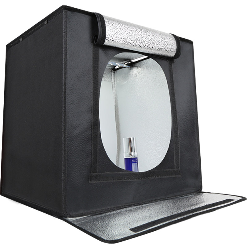 LED160CM小型摄影棚背景板拍摄灯折叠产品拍照灯箱80补光箱图道具淘宝珠宝专业迷你大型证件照人像影棚小箱子