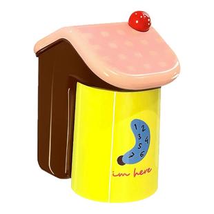 磁吸漱口杯牙刷杯儿童牙刷置物架卫生间刷牙杯壁挂式免打孔牙刷架