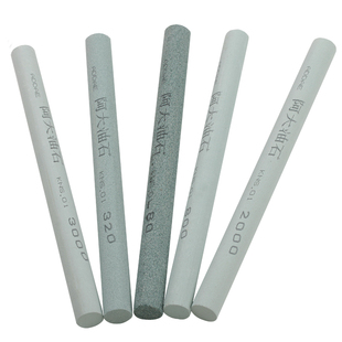 阿大圆形油石条12*150mm磨刀石砂石圆柱形精细抛光打磨圆孔飞边