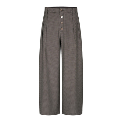 PMET老钱风千鸟格休闲西裤