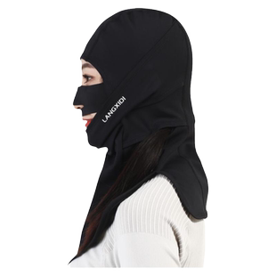 朗希迪专业滑雪头套防风面罩加绒保暖男速干护脸罩女护颈廋V脸巾