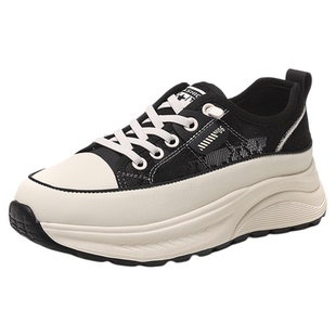 厚底薄款小白鞋女款2026新款夏季网面女鞋一脚蹬阿甘鞋透气网鞋