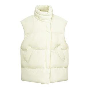 Kroche  绒奶黄包 蓬蓬松松 立领宽松棉服马甲