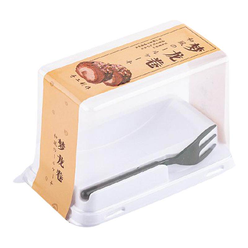 梦龙卷包装盒子网红西点虎皮卷贴纸手提日式蛋糕卷包装透明一次性