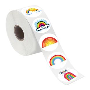 【大图释官方授权】500张卷卷贴彩虹桥儿童卡通可爱贴纸手帐防水贴画行李箱防水diy标签贴纸装饰女孩立体头盔