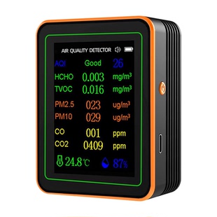 甲醛检测仪二氧化碳检测仪pm2.5TVOC报警器AQICO空气质量温湿度计