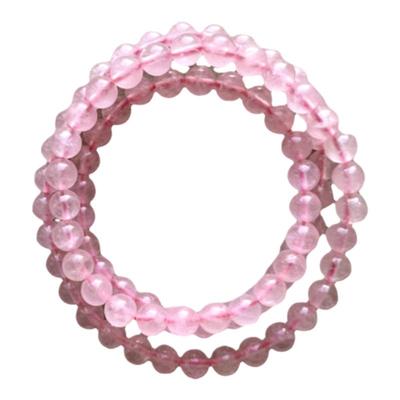 天然马达加斯加粉水晶手串藏式
