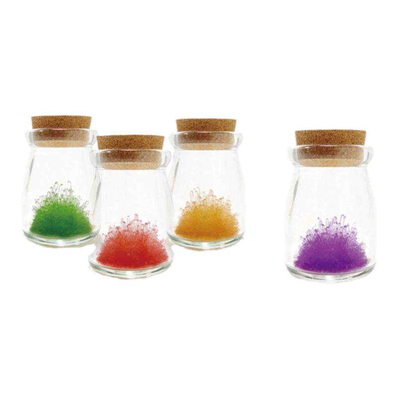 DIY自种水晶许愿瓶儿童趣味科学小实验手工制作晶体培育幸运精灵