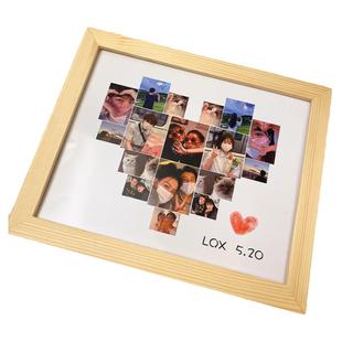 DIY情侣照片定制|纪念意义新年情人节相册相框女送男朋友生日礼物