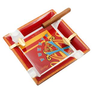 进口原装法国富恩特EB联名陶瓷雪茄烟灰缸 4位多人限量版带金属托