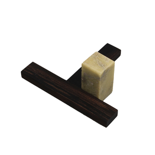 篆刻透明印板T型印规印章盖印定位印矩黑檀木亚克力印章垫