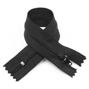 3号黑色尼龙拉链西裤门襟短闭尾裤子防滑拉锁头配件链头拉头金属