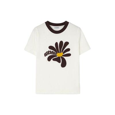 雏菊图案棉质T恤衫BURBERRY