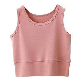 短款德绒保暖小背心女磨毛速暖秋冬加厚内搭吊带大码打底衫上衣冬