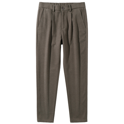 高端裤子男款春秋新款松紧腰休闲