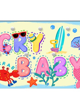 泡泡展示盒哭娃搪胶挂件盲盒收纳装饰画Crybaby展示架画墙上收纳