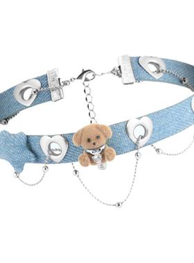 NiceMood快乐小狗项链choker颈链