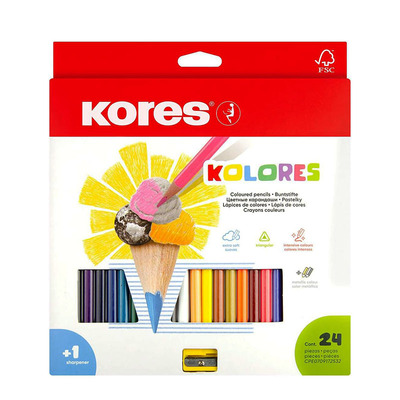 三角杆色彩鲜艳易上色彩色铅笔