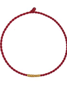 红绳手链本命年简约DIY串珠礼物