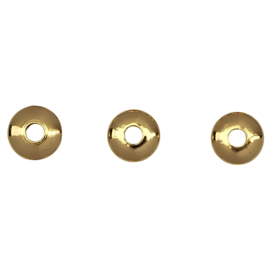 算盘隔珠18k包金保色散珠100颗