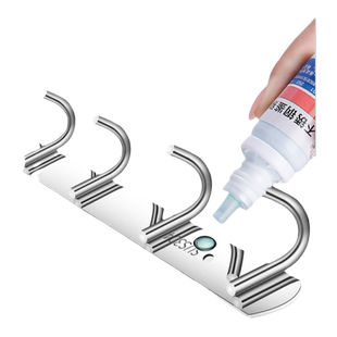 不锈钢连排挂钩厨房墙壁排钩浴室挂衣架可打孔强力承重304一排钩