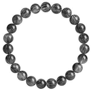 天然巴西黑发晶手链水晶手链满发钛晶单圈男女饰品手串情侣款礼物