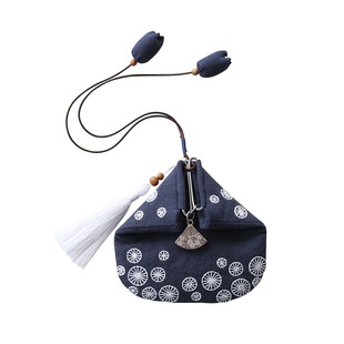 花寄 手工刺子绣diy零钱包包缝制布艺饭团口金材料包刺绣新年礼物